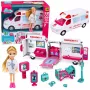LEAN TOYS Składana karetka dla lalek Szpital Mini Akcesoria dla lalek 11 szt.