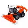 LEAN TOYS Kombajn zbożowy z cysterną na mleko, figurkami rolnika i krowy, światłem i dźwiękiem, 4-częściowy zestaw zabawkowy do gospodarstwa