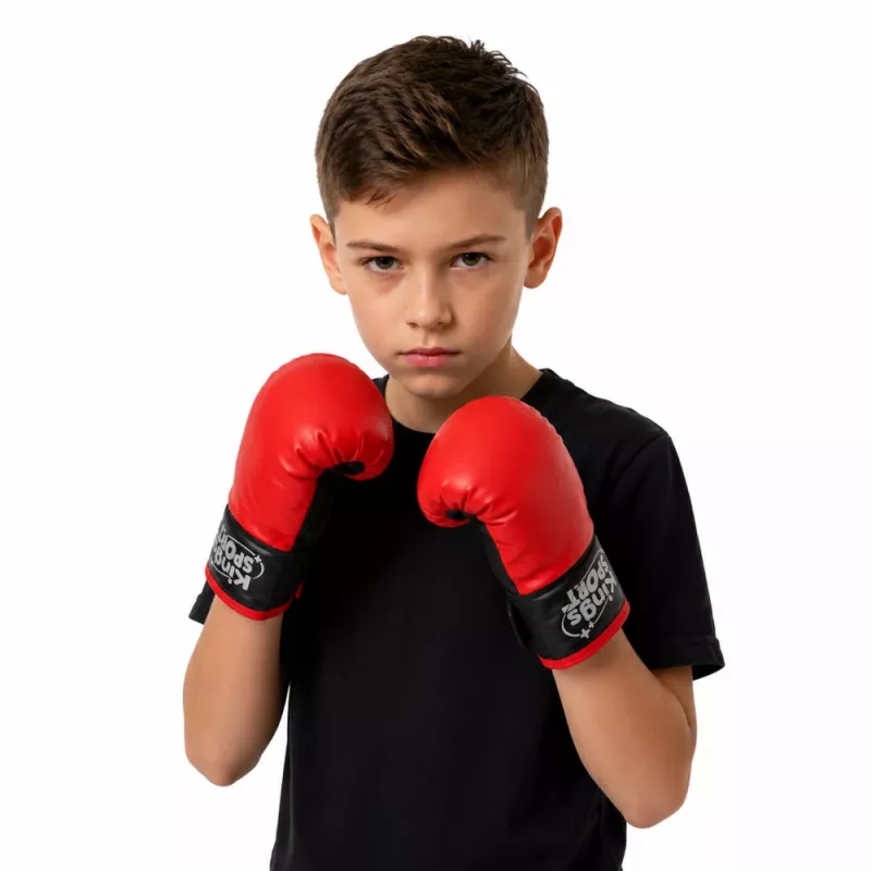 LEAN TOYS Zestaw dziecięcego worka bokserskiego Muay Thai z rękawicami 40x14cm S