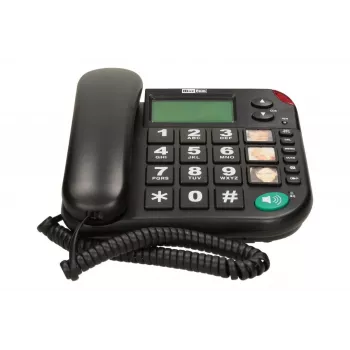 MAXCOM KXT 480 BB Telefon stacjonarny z wyświetlaczem LCD, czarny