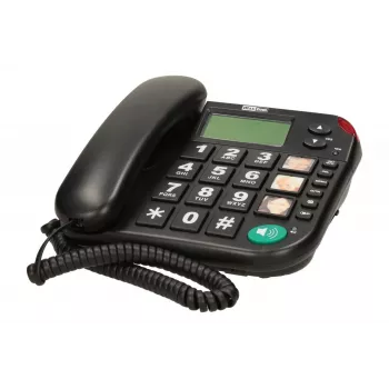 MAXCOM KXT 480 BB Telefon stacjonarny z wyświetlaczem LCD, czarny