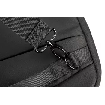 MODECOM Split 15 Torba na laptopa 15,6 cala, czarna, poliestrowa, aktówka z regulowanym paskiem na ramię