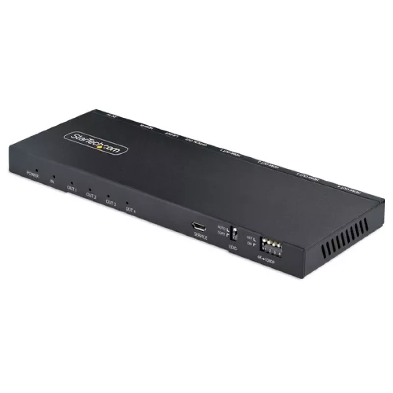 StarTech.com 4-portowy rozdzielacz HDMI 1x4 4K 60Hz, HDMI 2.0, HDCP 2.2, HDR10, 18Gbps, EDID Copy, obudowa stalowa