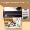 DELI Biurowy laminator E3895-EU A3 | 250 mm/min laminowanie gorącymi wałkami, maks. 125 mikronów, anty-zacięcia, laminowanie na zimno, czarno-srebrny