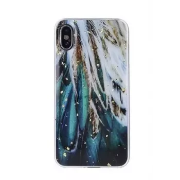 iLike Samsung Gold Glam Feathers Etui do Galaxy A13 5G / A04S