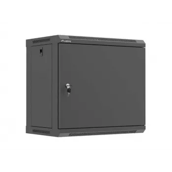 LANBERG WF03-5309-00B Szafa rack ścienna 19 inch 9U 540x350 Czarna, z pełnymi metalowymi drzwiami (w płaskim pakiecie)
