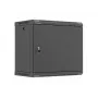 LANBERG WF03-5309-00B Szafa rack ścienna 19 inch 9U 540x350 Czarna, z pełnymi metalowymi drzwiami (w płaskim pakiecie)