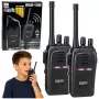 LEAN TOYS Walkie Talkie USB z redukcją szumów, czarny, zasięg 200M