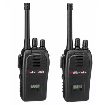 LEAN TOYS Walkie Talkie USB z redukcją szumów, czarny, zasięg 200M