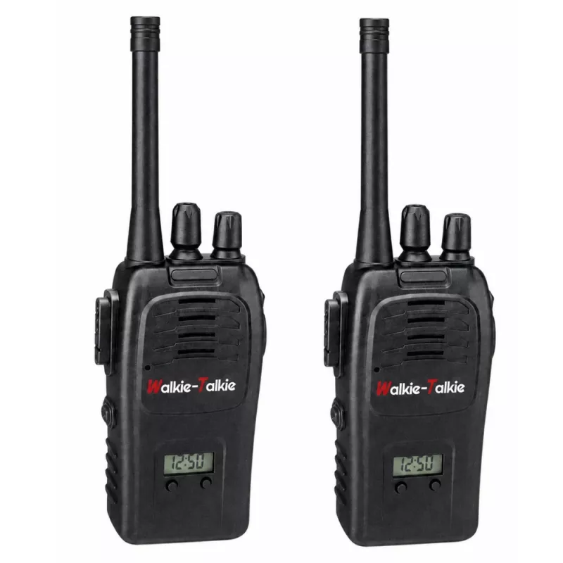 LEAN TOYS Walkie Talkie USB z redukcją szumów, czarny, zasięg 200M