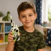 LEAN TOYS Wojskowe Walkie Talkie USB Zasięg 200M Khaki 2 szt.