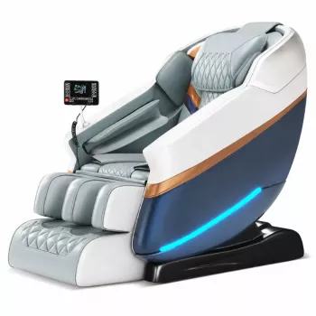 EXTRALINK 3D Zero Gravity Fotel Masażujący Biało-Niebieski
