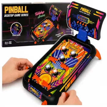 LEAN TOYS Arcade Game Pinball Table Flipper Point Counter Lights Sounds