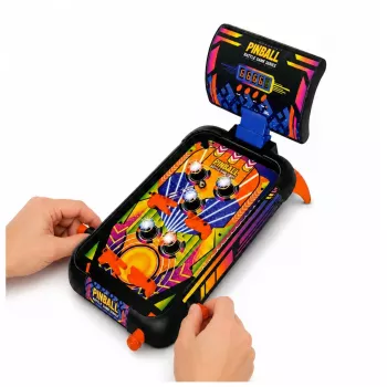 LEAN TOYS Arcade Game Pinball Table Flipper Point Counter Lights Sounds