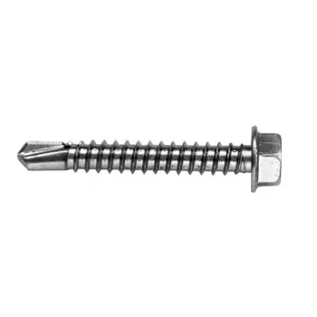 VOLTENO MF-530-4838 Wkręt samowiercący z łbem sześciokątnym z podkładką 4,8 x 38 mm, stal węglowa cynkowana, DIN 7504K, srebrny