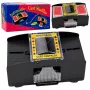 LEAN TOYS Automatyczna elektroniczna maszyna do tasowania kart do 2 talii - zasilana bateryjnie, ABS, czarna