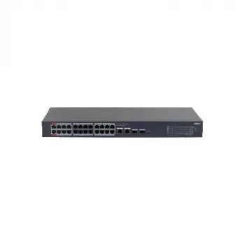 Dahua CS4228-24GT-375 24-portowy zarządzany przełącznik Gigabit PoE++ z 4 uplinkami SFP, budżetem 375W, warstwa 2, do montażu w szafie
