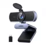 Kamera internetowa UGREEN FineCam Lite 4K UHD z 4-mikrofonowym układem, przesłoną prywatności, regulowanym polem widzenia, automatycznym kadrowaniem, HDR, USB-C, szary