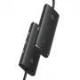 Baseus Lite Series 4-portowy hub USB 3.0 - 5Gbps, zasilany z magistrali, czarny (WKQX030101)