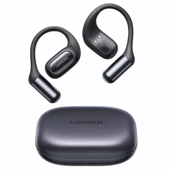 UGREEN HiTune FitBuds WS213 True Wireless Earbuds, Bluetooth 5.2, IPX4, Sterowanie dotykowe, Mikrofon ENC, bateria 24h, czarny