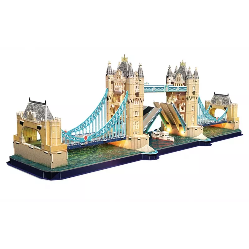 Cubic Fun 3D Puzzle Tower Bridge z podświetleniem LED | 113 elementów | Model architektoniczny