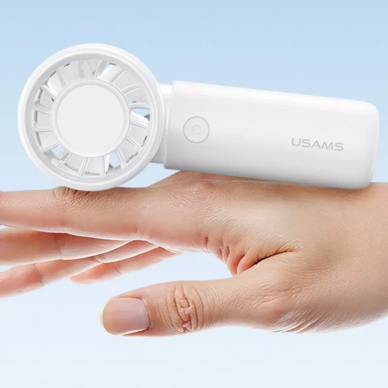 USAMS BC Series wentylator ręczny różowy 500mAh przenośny USB ładowalny 3-biegowy mini wentylator