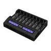 XTAR VC8S USB-C 8-komorowa inteligentna ładowarka akumulatorów z zasilaczem QC3.0 do Li-ion/Ni-MH