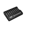 XTAR MX8 8-komorowa uniwersalna ładowarka USB-C do akumulatorów Li-ion/Ni-MH, 0.25A-2A, wskaźniki LED, aktywacja 0V