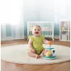 B-KIDS Rollabout Ball Top Infantino – Miętowa zabawka do układania i wirowania z grzechoczącymi koralikami dla niemowląt 6m+