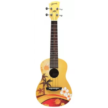 Moana M-100 Palm Trees Koncertowe ukulele z mahoniu ze strunami Aquila