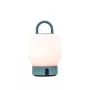 KOODUU Ładowana lampa stołowa LOOME Turkusowa z 3-stopniowym ściemniaczem dotykowym, 200 lm Ciepłe białe LED, USB-C, IP44 Odporna na zachlapanie, zintegrowany uchwyt