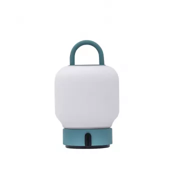 KOODUU Ładowana lampa stołowa LOOME Turkusowa z 3-stopniowym ściemniaczem dotykowym, 200 lm Ciepłe białe LED, USB-C, IP44 Odporna na zachlapanie, zintegrowany uchwyt