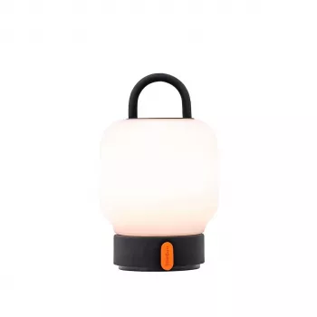 KOODUU Ładowalna lampa stołowa LOOME Szara | 3-stopniowy dotykowy ściemniacz, bateria 2200mAh, USB-C, ciepłe białe LED