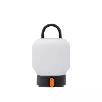 KOODUU Ładowalna lampa stołowa LOOME Szara | 3-stopniowy dotykowy ściemniacz, bateria 2200mAh, USB-C, ciepłe białe LED