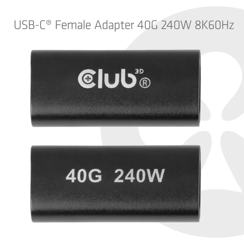 Club 3D USB-C żeński adapter 40G 240W 8K60Hz