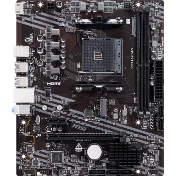 MSI A520M-S AMD A520 AM4 Micro-ATX Płyta główna - DDR4, HDMI, DVI, VGA, Gigabit LAN