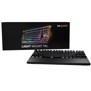 BE QUIET! Keyboard Light Mount TKL Silent Tactile Mechaniczna klawiatura – 75% US ANSI, Gateron Brown, Bluetooth i USB-C, QMK/VIA