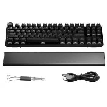 BE QUIET! Keyboard Light Mount TKL Silent Tactile Mechaniczna klawiatura – 75% US ANSI, Gateron Brown, Bluetooth i USB-C, QMK/VIA