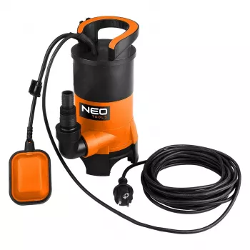 NEO TOOLS 04-745 Pompa zatapialna do brudnej wody 400W, 8000 l/h, 5 m wysokości podnoszenia, pływak, 10 m przewód