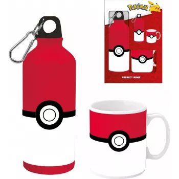 Zestaw Pokemon: butelka aluminiowa 500 ml z ceramicznym kubkiem