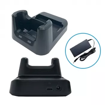 Unitech HT330 1-slot USB stacja dokująca z gniazdem na zapasową baterię. Z zasilaczem.
