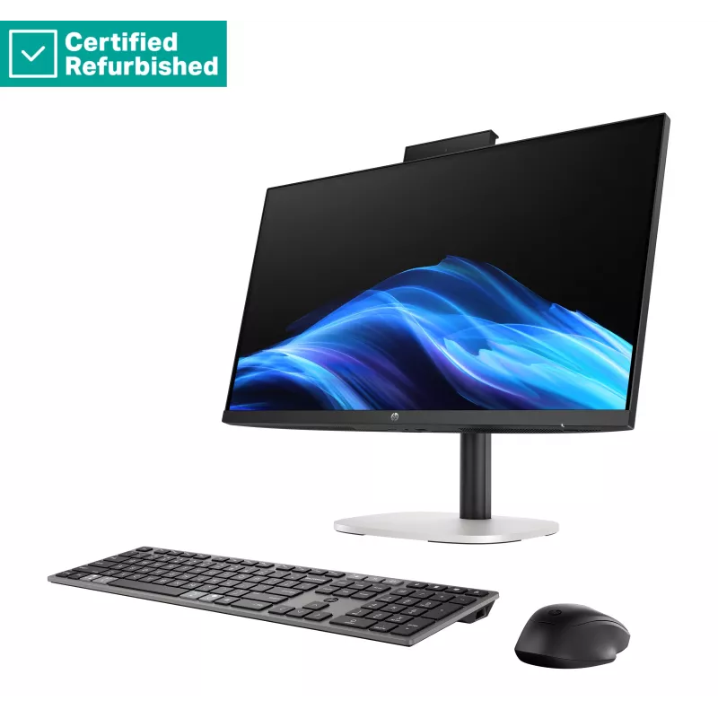 RENEW SREBRNY HP ProStudio 4 AIO All-In-One 24 - Ultra 5-235, 32GB, 512GB SSD, 23.8 FHD Dotykowy AG, Regulacja wysokości, Mysz USB, Win 11 Pro, 1 rok