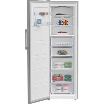 BEKO Zamrażarka pionowa B3RMFNE314XB, klasa energetyczna E, 186,5 cm, 286L, kolor Inox