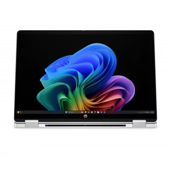 HP OmniBook 5 Flip NG AI 14-km0001nnx - Ultra 7 355, 32GB LPDDR5X 7467 on-board, 512GB, Dotykowy/14.0 2K (1920x1200) OLED, Glacier Silver DF+ AI logo - 5MP IR TNR, bez zasilacza 65W AC, Win 11 Home, 1 rok