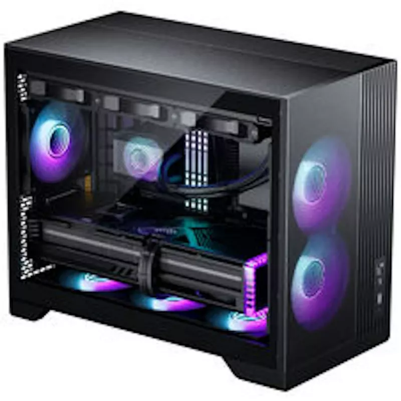 PHANTEKS XT M3 Obudowa PC, obudowa mini + wentylatory D30 PWM Regular Airflow D-RGB, zestaw 3 szt., czarna