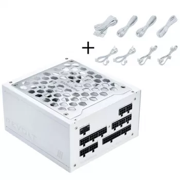Phanteks Revolt 1200W Platinum Bundle, zasilacz z zestawem kabli - biały