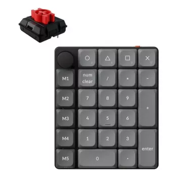 KEYCHRON K0 Max - Milk POM Red - Bezprzewodowa klawiatura numeryczna