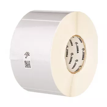 Etykiety w rolce Zebra Z-Ultimate 3000T srebrny Permanent Adhesive, poliester, 70×32 mm, rdzeń 25 mm, średnica rolki 127 mm, 28 440 etykiet