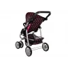 Wózek 2w1 z gondolą i torbą Czarno-Różowy 7706 Lean Toys