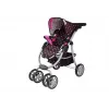 Wózek 2w1 z gondolą i torbą Czarno-Różowy 7706 Lean Toys